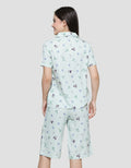 Disney Mickey And Friends Tropical Rayon Baju Tidur Set Wanita
