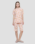 Nevada Cat Peach Women's Capri Pants Sleepwear