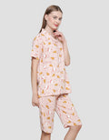 Nevada Cat Peach Women's Capri Pants Sleepwear