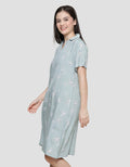 Nevada Starfish Midi Dress Lengan Pendek Wanita