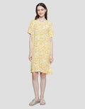St. Yves Big Leaves Midi Dress Wanita