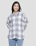 Nevada Checks Rayon Kemeja Wanita