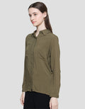Details Double Chest Pocket Kemeja Wanita