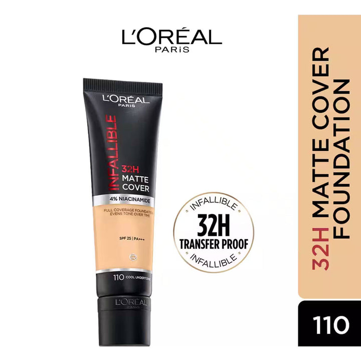 L'Oreal Paris Infallible 24H Matte Cover Foundation - 110 Rose Vanilla