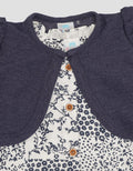 Pipiniko Cardigan Print Perca Midi Dress Set Anak Perempuan
