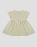 Little M Rami Aop Bunga Bordir Dress Bayi