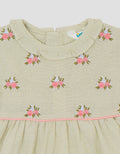 Little M Rami Aop Bunga Bordir Dress Bayi
