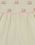 Little M Rami Aop Bunga Bordir Dress Bayi
