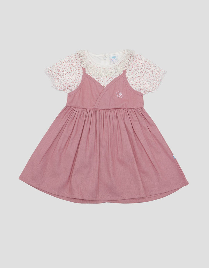 Pipiniko Laces Wove Midi Dress for Girls