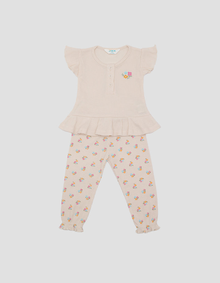 Little M Legging Bunga Warna-Warni Setelan Anak Bayi Perempuan