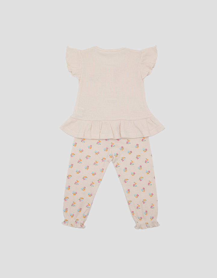 Little M Legging Bunga Warna-Warni Setelan Anak Bayi Perempuan