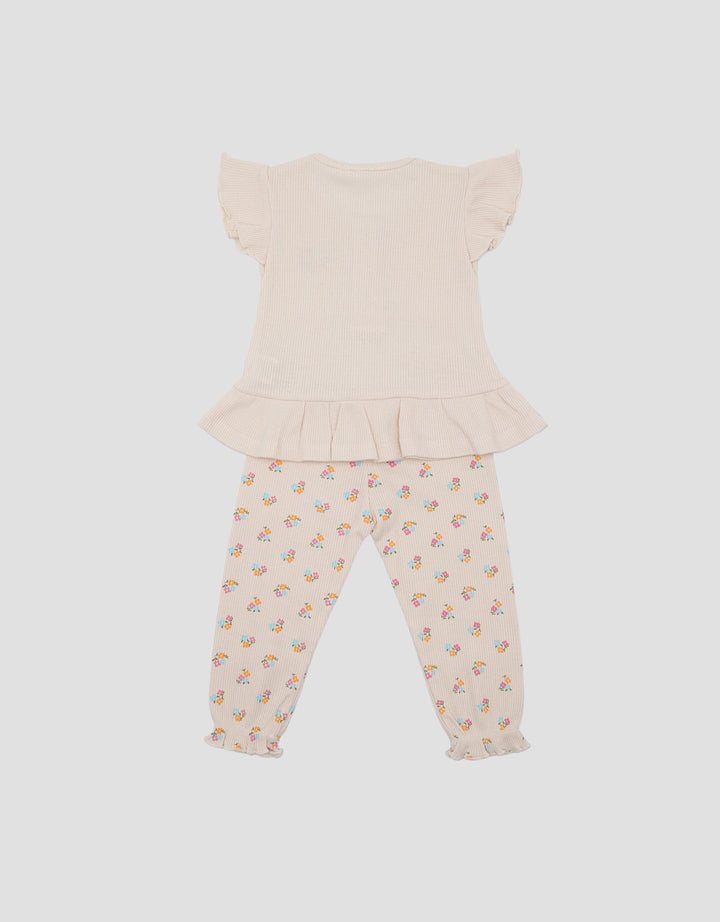 Little M Legging Bunga Warna-Warni Setelan Anak Bayi Perempuan