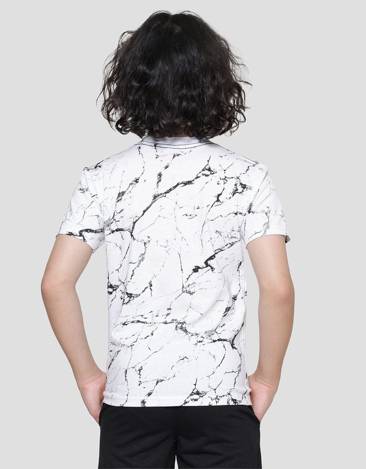 Marvel Avengers Logo Marble Boys Short Sleeve T-Shirt