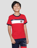 Marvel Front Stripe Kaos Anak Laki-Laki