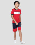 Marvel Front Stripe Kaos Anak Laki-Laki