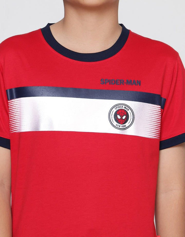 Marvel Front Stripe Kaos Anak Laki-Laki