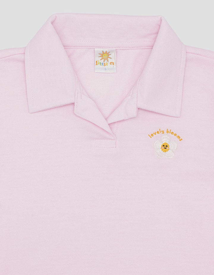 Little M Lovely Blooms Kaos Kerah Anak Perempuan