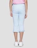 Little M Belt Braided Application Girls Long Pants