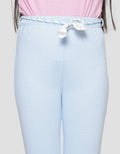 Little M Belt Braided Application Girls Long Pants