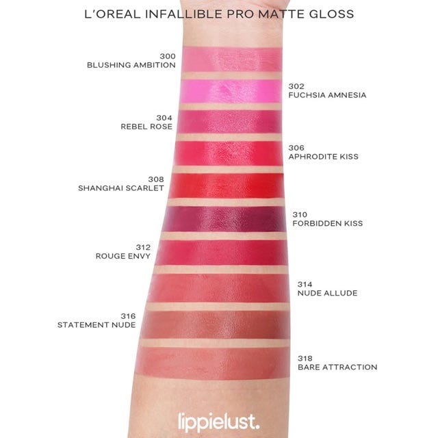 L'Oreal Infallible Pro-Matte Gloss - 306 Aphrodite Kiss