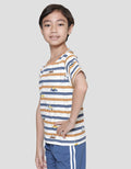 Little M Stripes Car Boys T-Shirt