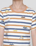 Little M Stripes Car Boys T-Shirt