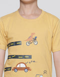 Little M Stripes Car Boys T-Shirt