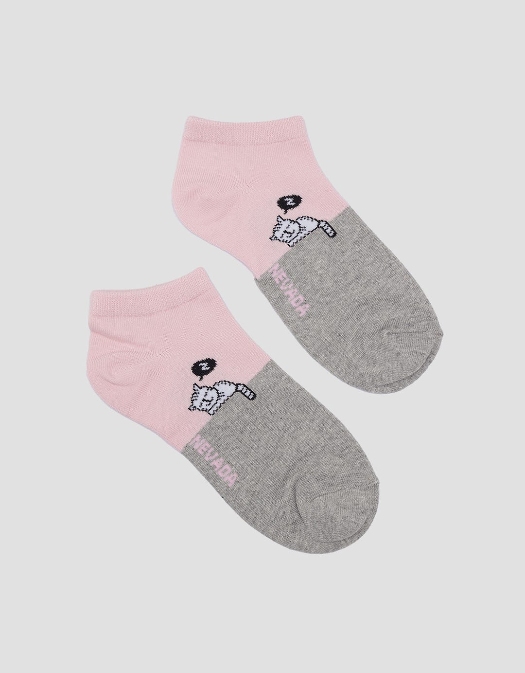 Nevada Cat Print Kids Ankle Socks