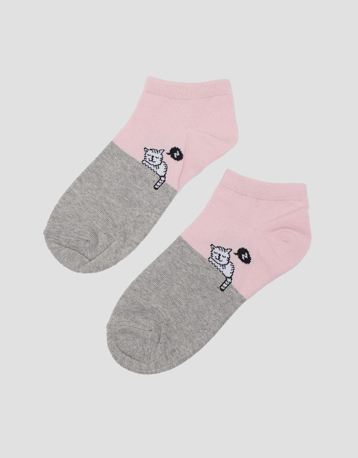 Nevada Cat Print Kids Ankle Socks