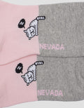 Nevada Cat Print Kaus Kaki Ankle Anak