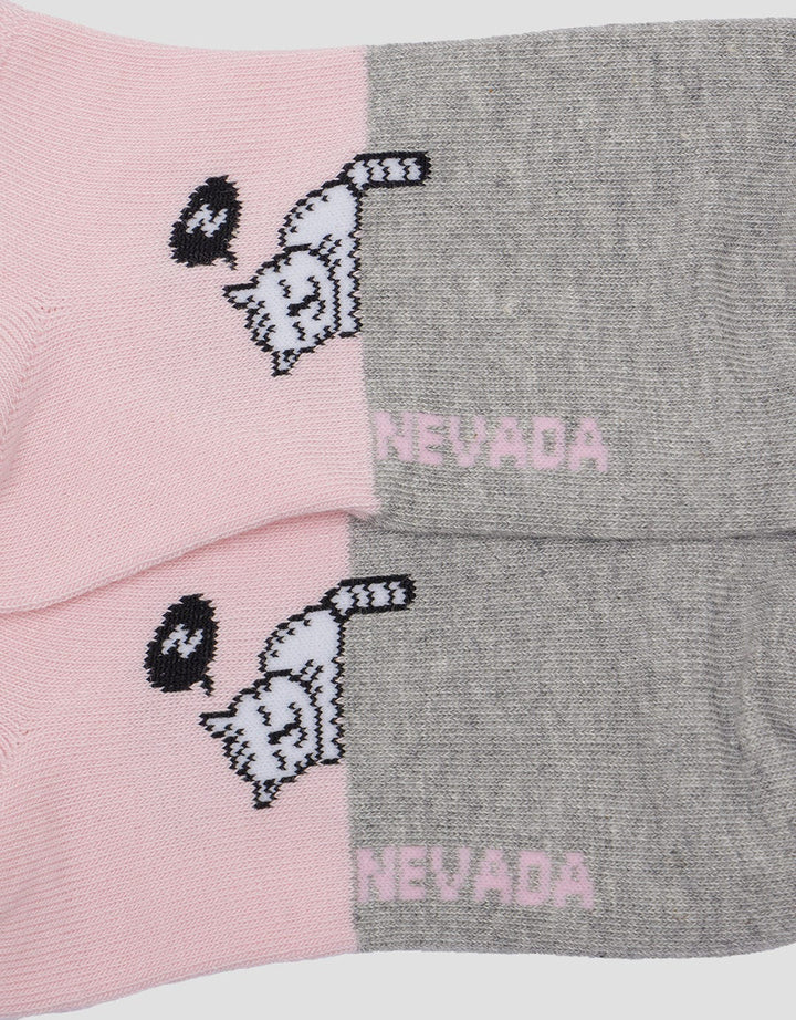 Nevada Cat Print Kids Ankle Socks