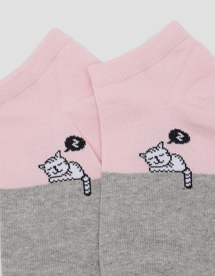 Nevada Cat Print Kids Ankle Socks