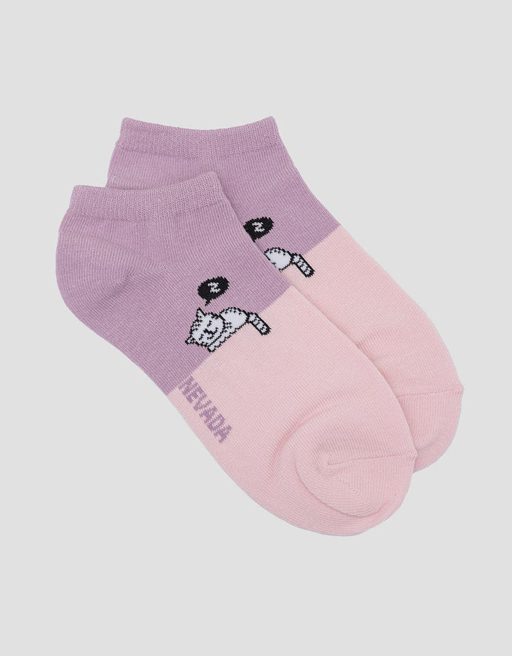 Nevada Cat Print Kids Ankle Socks