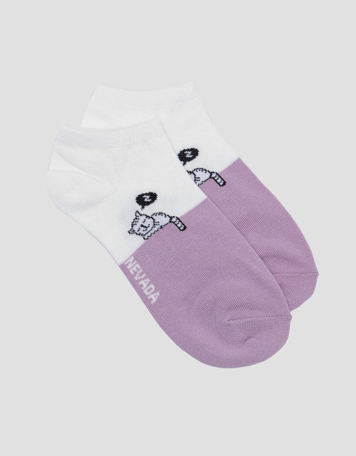 Nevada Cat Print Kids Ankle Socks