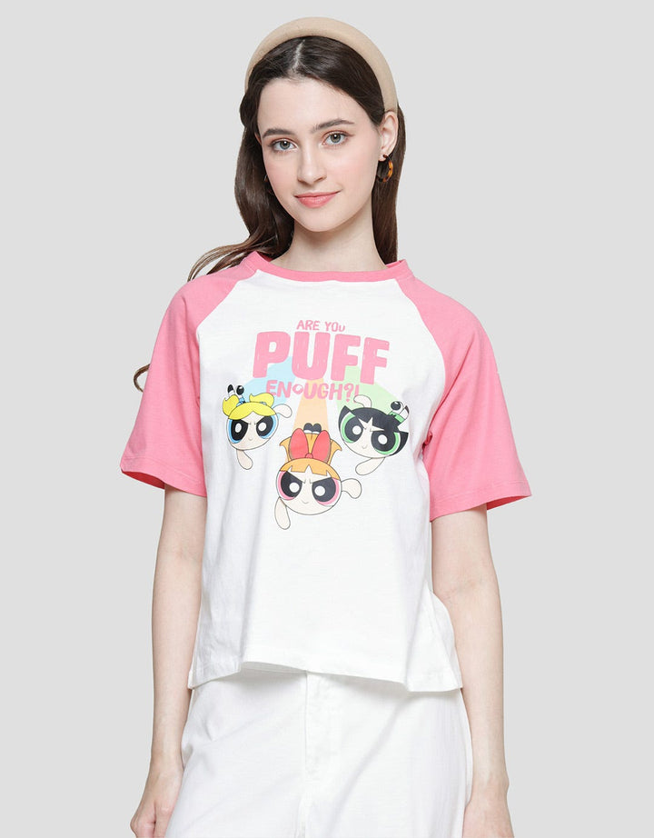 Nevada Boxy Raglan Print Powerpuff Girls Women's T-Shirt