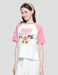 Nevada Boxy Raglan Print Powerpuff Girls Women's T-Shirt