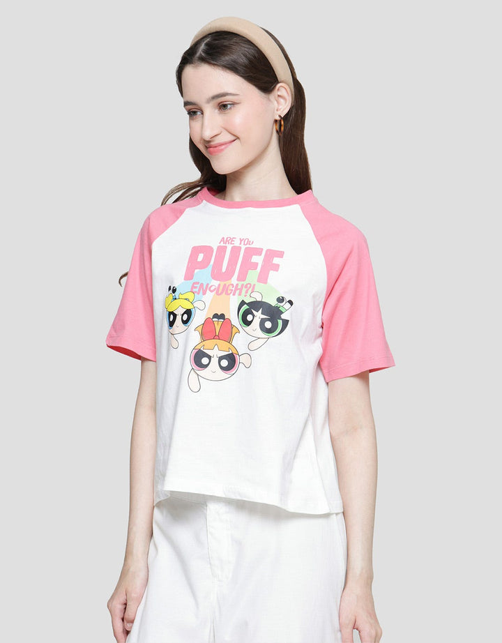 Nevada Boxy Raglan Print Powerpuff Girls Women's T-Shirt