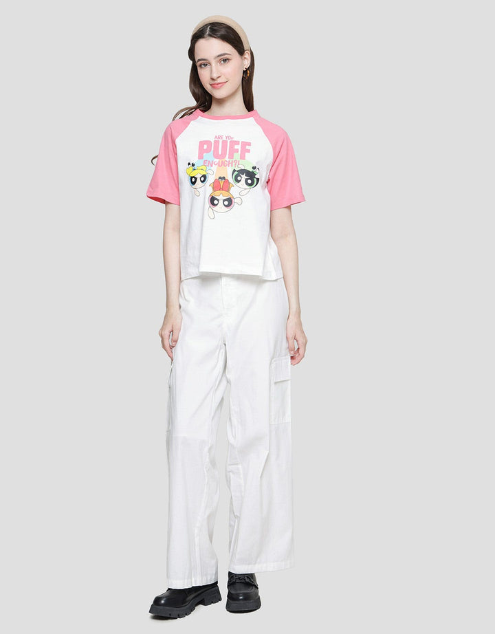 Nevada Boxy Raglan Print Powerpuff Girls Women's T-Shirt