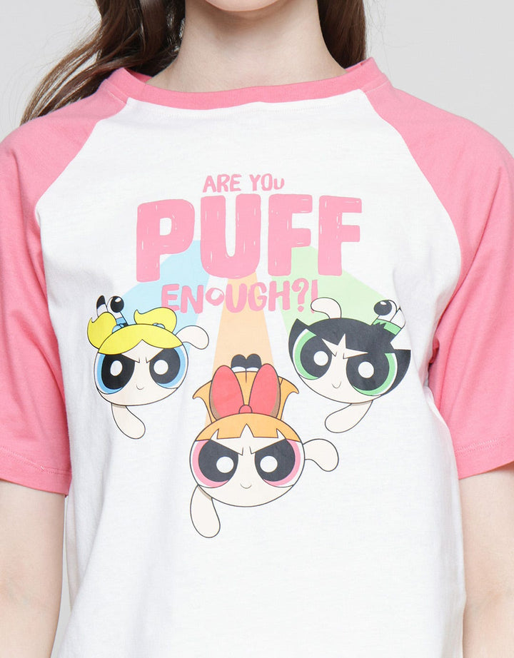 Nevada Boxy Raglan Print Powerpuff Girls Women's T-Shirt