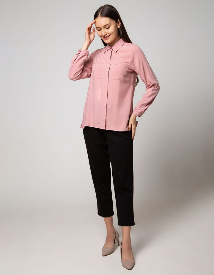 Details Long Sleeve Kemeja Rivet