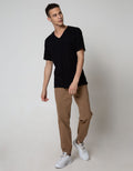 Details Key Item V Neck Basic Jersey