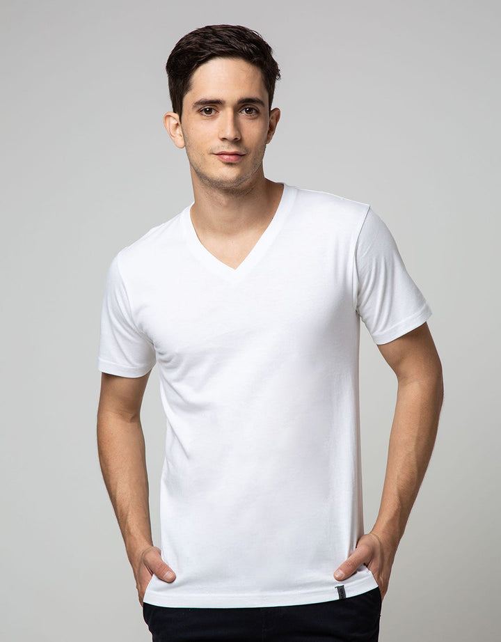 Details Key Item V Neck Basic Jersey