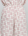 Nevada Women's Capri Square Print Flower Pajamas