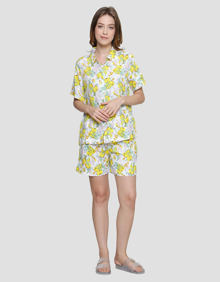 Nevada Three Lemon Women's Sleepwear One Set