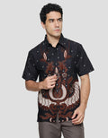 Arjuna Weda Hem Body Fit Batik Sayap Garuda Kencana Pria