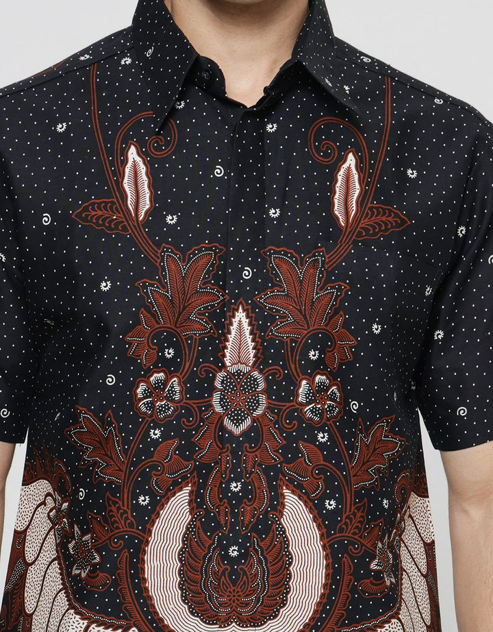 Arjuna Weda Hem Body Fit Batik Sayap Garuda Kencana Pria