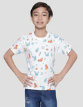 Little M Dino Fullprint Boys T-Shirt