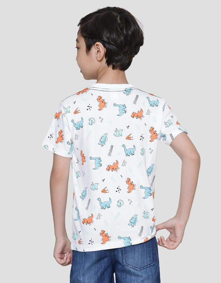 Little M Dino Fullprint Boys T-Shirt