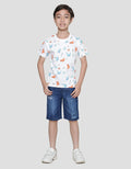 Little M Dino Fullprint Boys T-Shirt