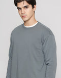 ZES Sweatshirt Basic Pria Reguler Fit KISW01